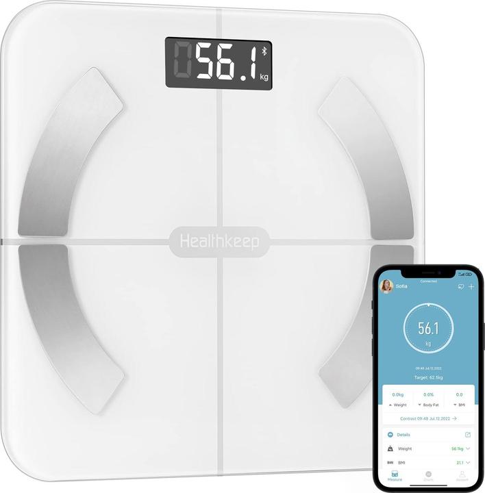 Produktbild Healthkeep Körperfettwaage, Weiss (180 kg)