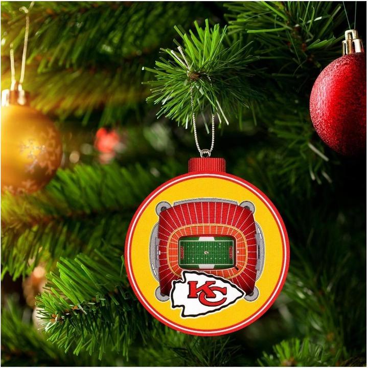 Image du produit NFL Décoration d'arbre 3D Stadium View des Kansas City Chiefs, 7,5 cm