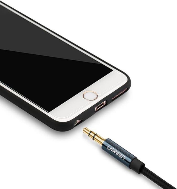 Produktbild Ugreen AV112 Mini jack cable 3.5mm AUX 2m (black) (2 m)