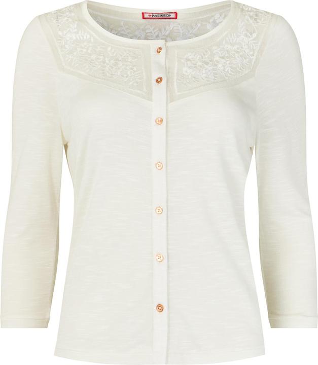 Joe Browns Lace Panel Button Down Jersey Top