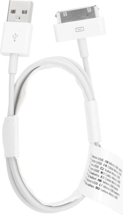 OEM Cable Cable USB A to iPhone 30-pin (iPhone 4) 1A C606 1 m white (1 m)