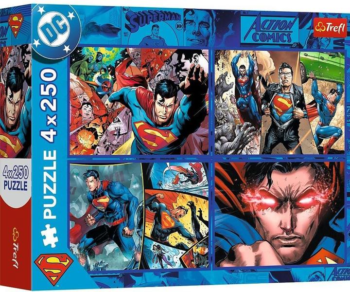 Actual product image Trefl Puzzle 4 x 250 - Superman (250 pieces)