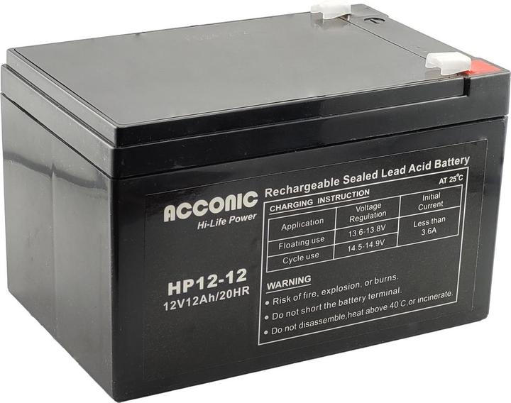 Image du produit Acconic HP12-12 Hi-Life Power AGM 12V 12Ah USV-Batterie (12 V, 12 Ah)