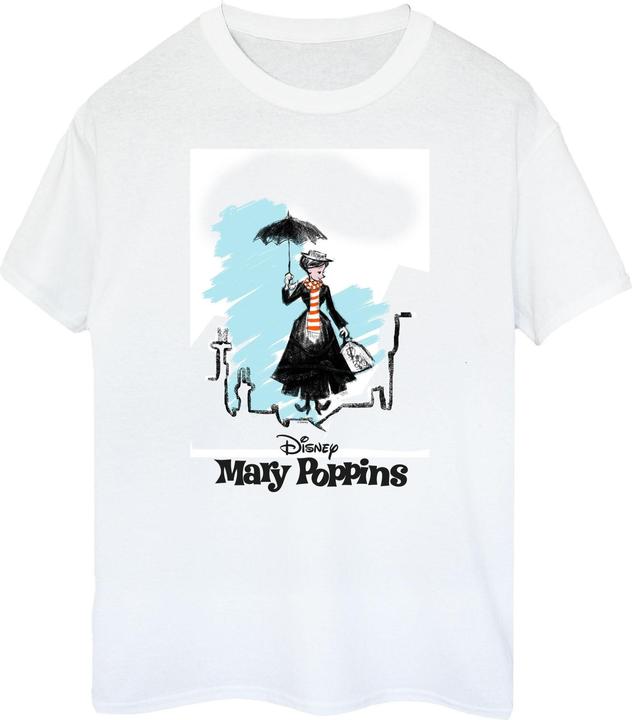 Disney Mary Poppins Rooftop Landing Colour TShirt (XL)