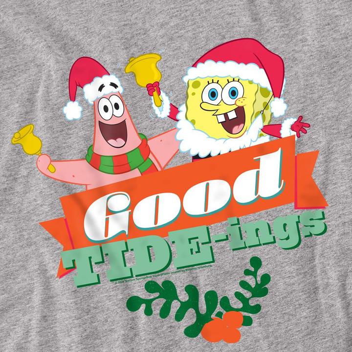Produktbild Spongebob Squarepants Good Tideings TShirt weihnachtliches Design (S)