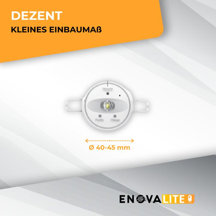 Produktbild Enova ELED 200106 - LED-Notstrom Downlight Einbau TEST-Fkt. (150 lm)