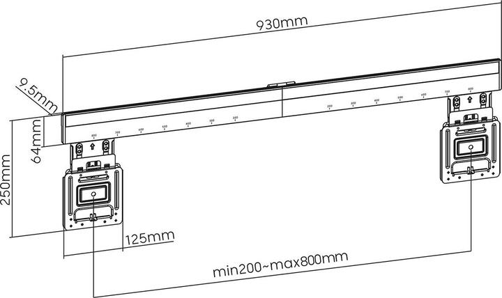 Produktbild Nedis Feste TV-Wandhalterung | 43 - 100 " | maximal unterstützes Bildschirmgewicht: 75 kg | Minimale (Wand, 100", 75 kg)