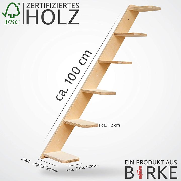 Produktbild Elmato Katzenstufentreppe (85 cm, Brown, Beige)