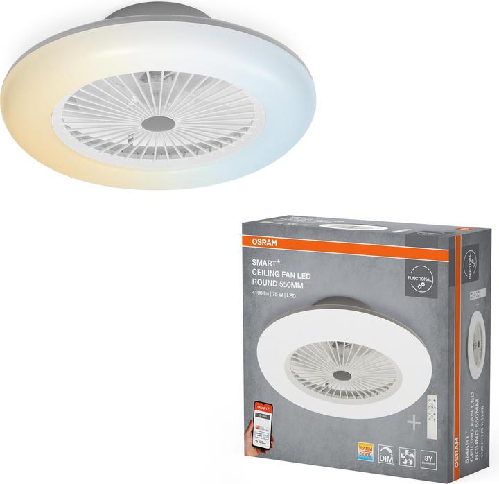 Actual product image Osram Smart+ wifi ceiling fan Round 550mm + RC