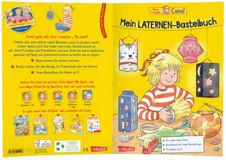 Produktbild Conni Gelbe Reihe (Beschäftigungsbuch): Mein Laternen-Bastelbuch (Deutsch, Ulrich Velte, Hanna Sörensen, 2023)