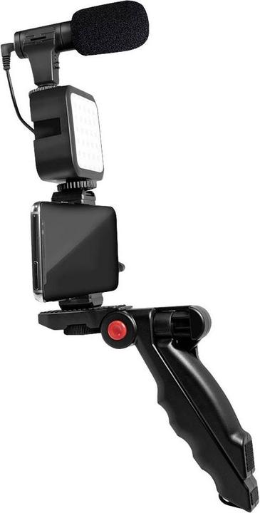Immagine prodotto LogiLink Kit Vlogger con luce LED, microfono + treppiede, per smartphone da 4,77 pollici