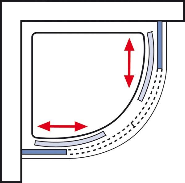 Produktbild Schulte Runddusche 4-teilig Sunny (90 cm, 90 cm, 190 cm)