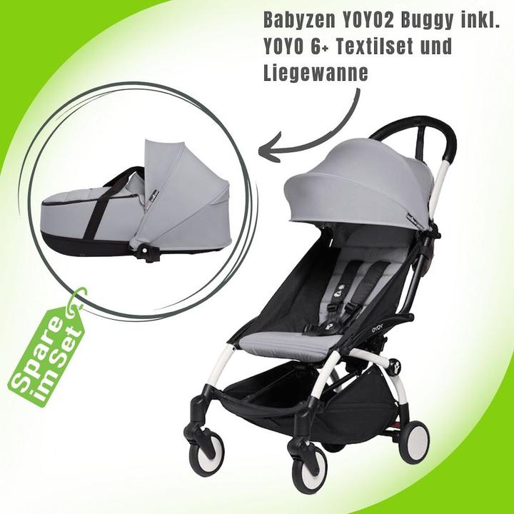 Produktbild Babyzen Stokke YOYO2 Buggy inkl. YOYO 6+ Textilset und Liegewanne / Kombikinderwagen