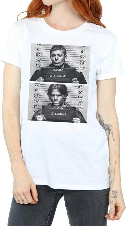 Immagine prodotto Supernatural Maglietta Winchester Mugshot in cotone da donna/ragazzo (XL)