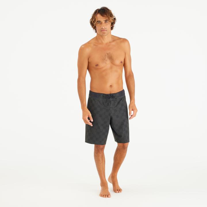 Produktbild Olaian Boardshorts Herren lang Morpho Checky 20" schwarz (42)