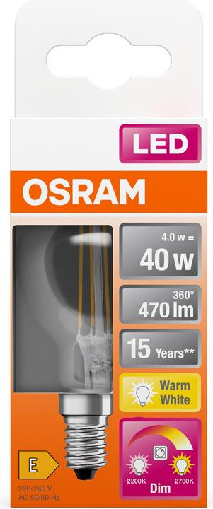 Actual product image Osram Led Superstar Classic P Glow (E14, 4 W, 470 lm, 4 x, E)