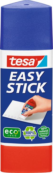 tesa EASY STICK Klebestift ecoLogo, dreieckig, geruchsneutraler Klebstick für Papier / Pappe