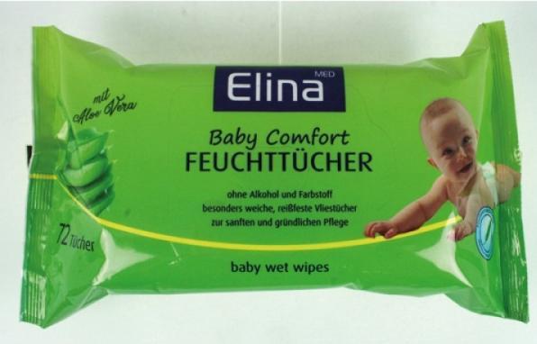 Produktbild Elina Feuchttücher 72erBaby Tuchgrösse 20x15cm (72 Stück)