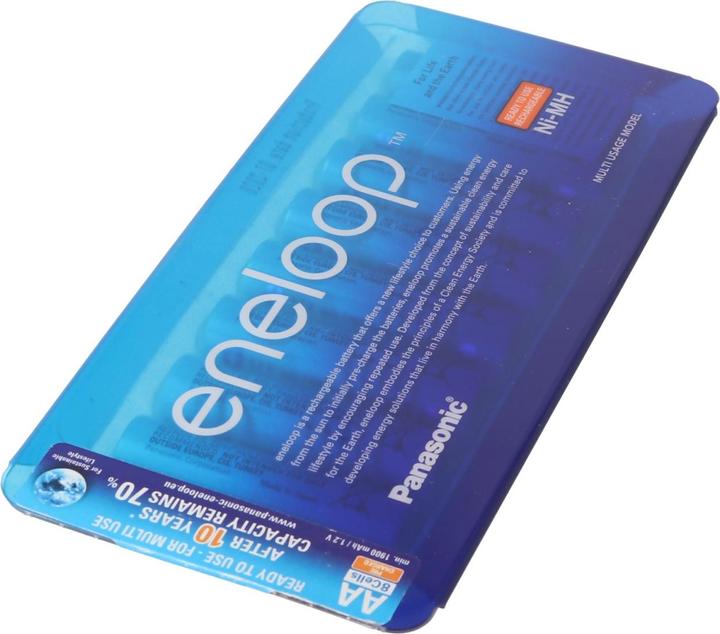 Actual product image Panasonic Rechargeable battery Mignon/AA HR-3UTGA, pack of 8 + battery box (8 pcs., AA, 1900 mAh)