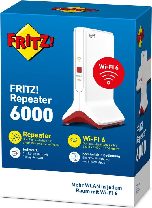 Produktbild AVM FRITZ!Repeater 6000 (2400 Mbit/s, 1200 Mbit/s)