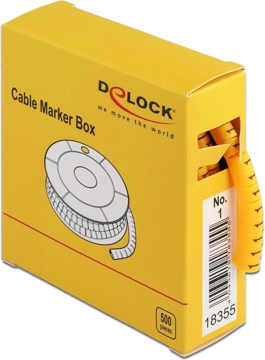 Immagine prodotto Delock Clip per cavi no: 1, giallo 500 pezzi