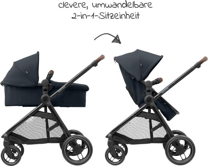 Produktbild Maxi-Cosi Zelia 3 Essential Graphite (Black Frame & Brown Leather)