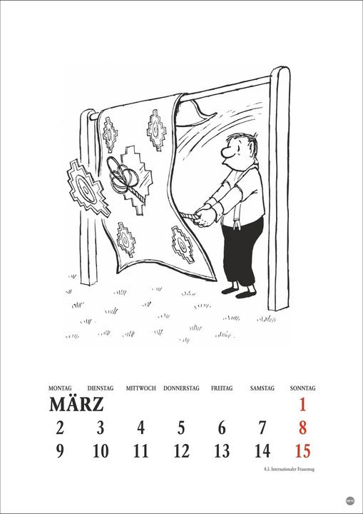 Produktbild Loriot Heile Welt Halbmonatskalender 2026 (Deutsch)