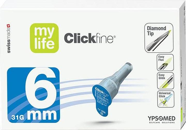 Image du produit Mylife Aiguilles de stylo Clickfine 6mm 31G (Aiguilles de stylo + aiguilles jetables)