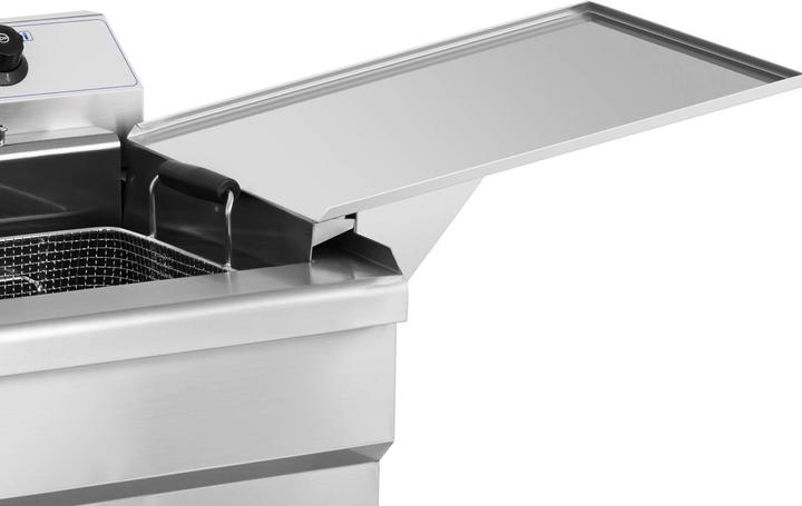 Produktbild Royal Catering Fettbackgerät Edelstahl Friteuse Fritteuse Fritöse Kaltzone Ablage 9000 W 30 L