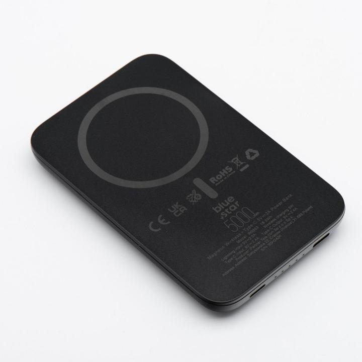 Actual product image Power bank Blue Star BLUE STAR powerbank 5000 mAh compatible with MagSafe 2A 5W W0553 black (5000 mAh)
