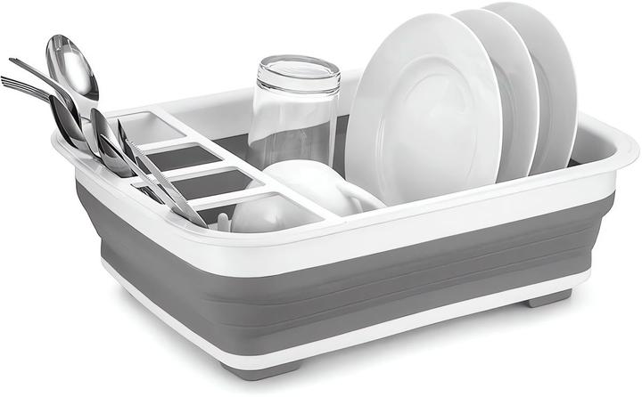 Produktbild König Design Geschirrständer faltbar Geschirrkorb für Spüle Camping Zubehör Campingzubehör