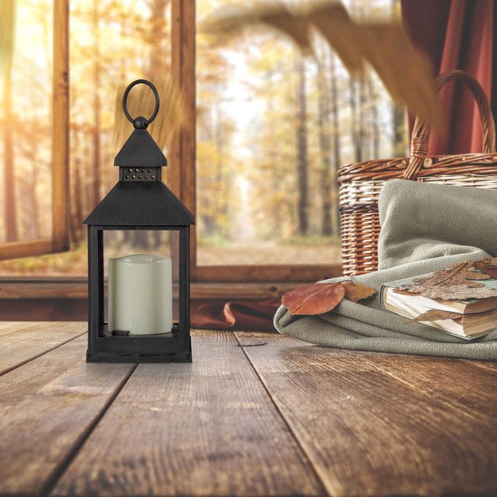 Actual product image Relaxdays Lantern with LED decorative candle, set of 4 (23 x 10 x 10 cm, 4 x)