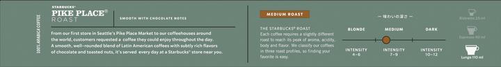 Starbucks Pike Place Roast by Nespresso Medium Roast (10 x Port.)