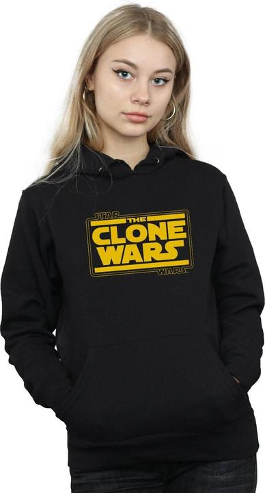 Immagine prodotto Star Wars Clone Wars Logo Felpa con Cappuccio Donna (S)
