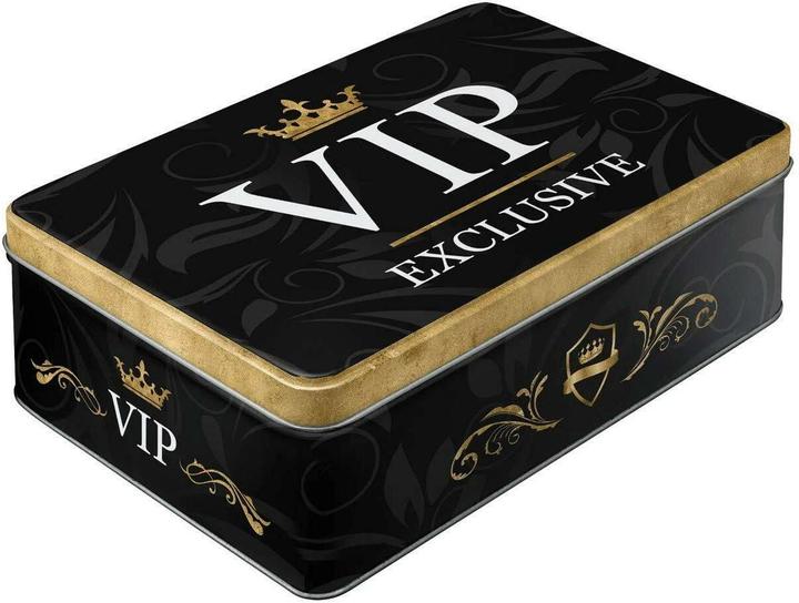 Produktbild Nostalgic-Art Merchandising Vorratsdose Flach. Achtung / VIP Exclusive (23 x 16 x 7 cm, 3 l)