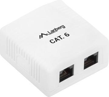 Productafbeelding Lanberg OU6-0002-W Contactdoos RJ-45 Wit