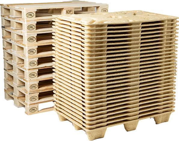 Actual product image Inka Pallets made of moulded chipboard, LxW 800 x 600 mm, with 6 feet, max. load 500