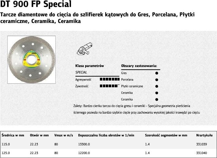 Produktbild Klingspor DT 900 FP Special - Diamanttrennscheibe 125 x 22,23 mm