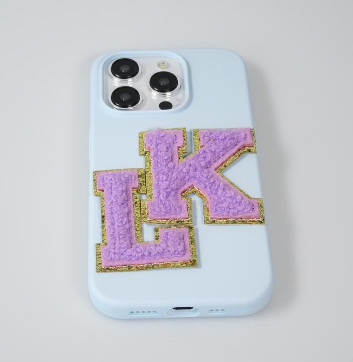 Image du produit PhoneLook Autocollant sticker pour téléphone/tablette/ordinateur brodé en 3D violet Lettre B