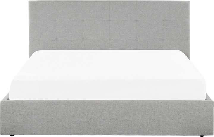 Actual product image Beliani Upholstered bed grey with storage space 160 x 200 cm LORIENT (160 x 200 cm)