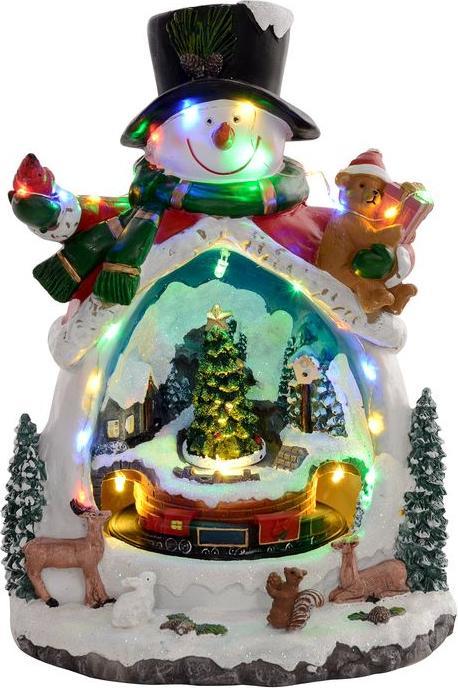 Image du produit Swisshandel24 Weihnachtsdorf mit LED-Leuchtung 24 cm Weihnachtsstadt mit Musik Mehrfarbig