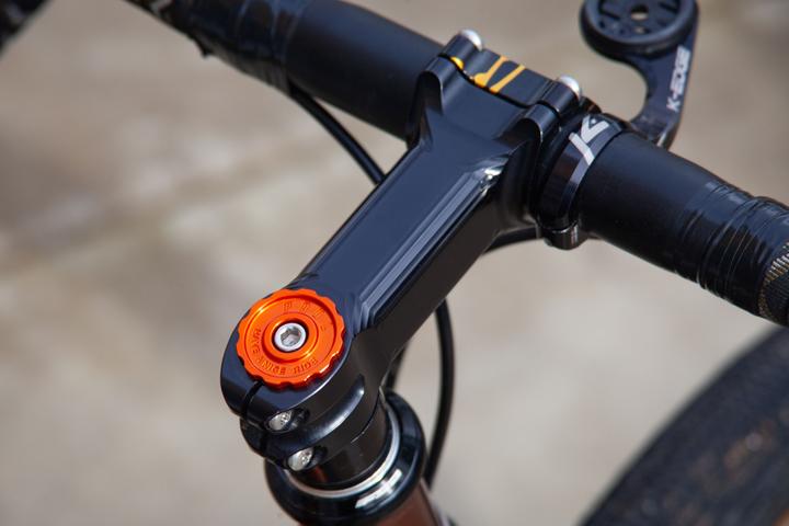 Actual product image Paul Component Engineering Paul Component Stem Cap, 1 1/8", orange