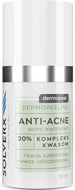 Solverx DERMOPEEL peeling 20% kwas azelainowy 30m& (Peeling, 30 ml)