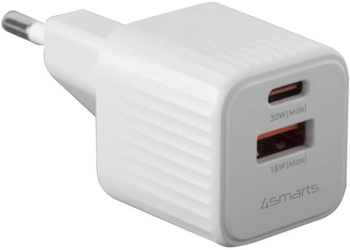 Immagine prodotto 4smarts Caricabatterie da rete VoltPlug Duos Mini PD 20W e cavo USB-C 1,5m bianco (20 W)
