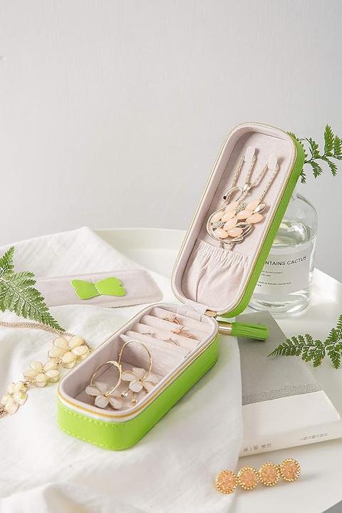 Image du produit Only-Bags.Store Travel Jewelry Box, Portable Jewelry Case, PU Jewelry Box, Small Jewelry Container, Jewelry Boxes