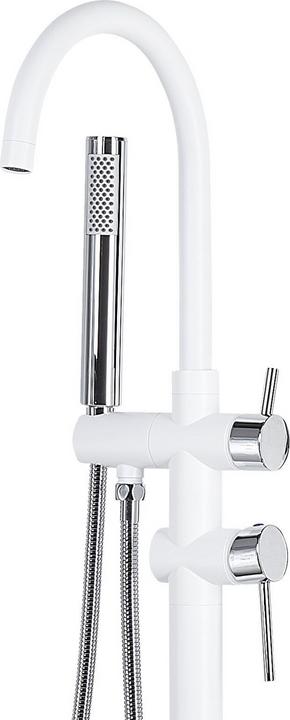 Produktbild Beliani Freistehende Armatur matt weiss / silber TUGELA
