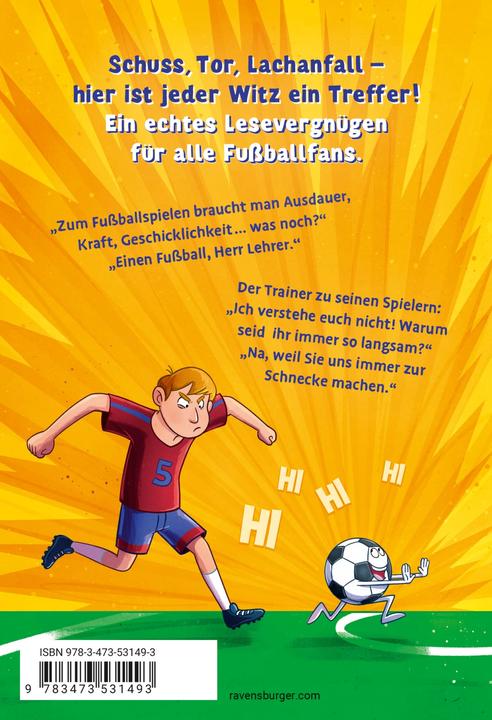 Actual product image Ravensburger Auf den Rasen, fertig, los! Die besten Fussballwitze (German, Thai Tran, Pascal Nöldner, 2024)
