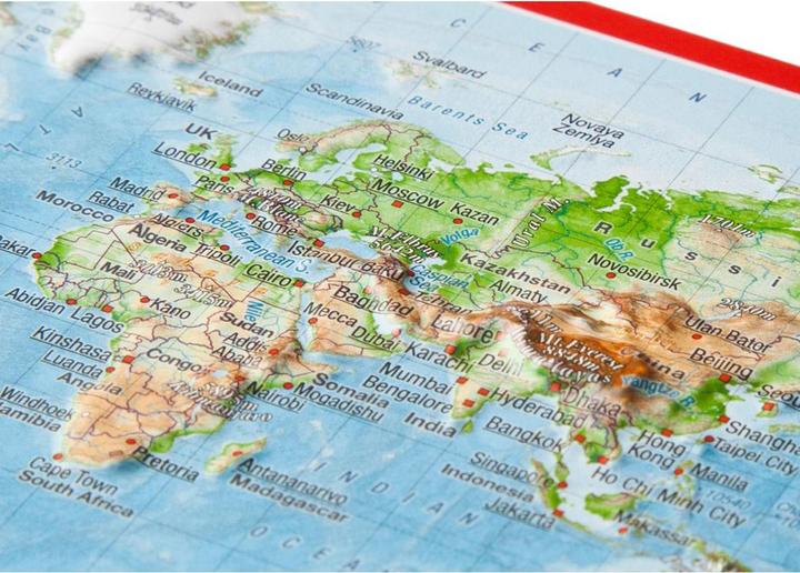 Image du produit Carte postale 3D en relief Monde (1 pcs)
