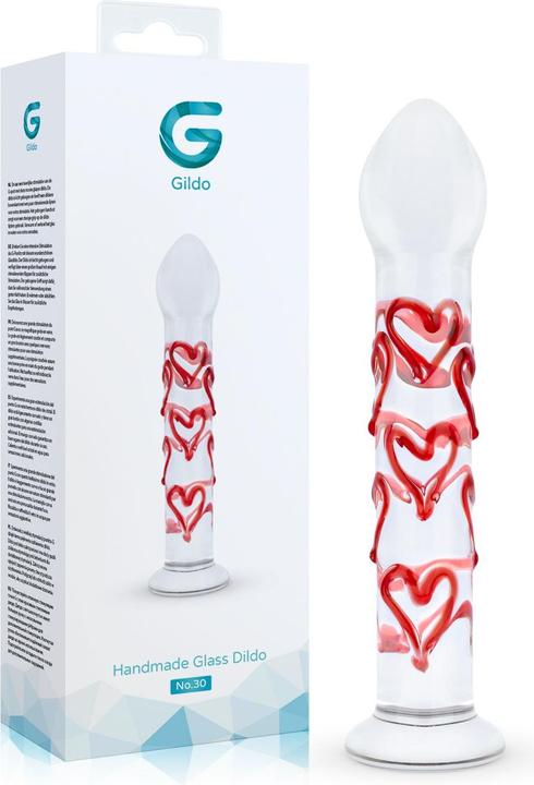 Actual product image Gildo Glass Dildo With Hearts