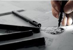 Produktbild Uni-ball Fineliner Uni Pin Lettering/Età5 (Sepia, Dunkelgrau, Hellgrau, Schwarz, 5 x)